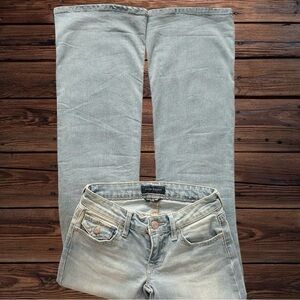 Aeropostale Super Low-Rise Flare Rhinestone Stitch Jean